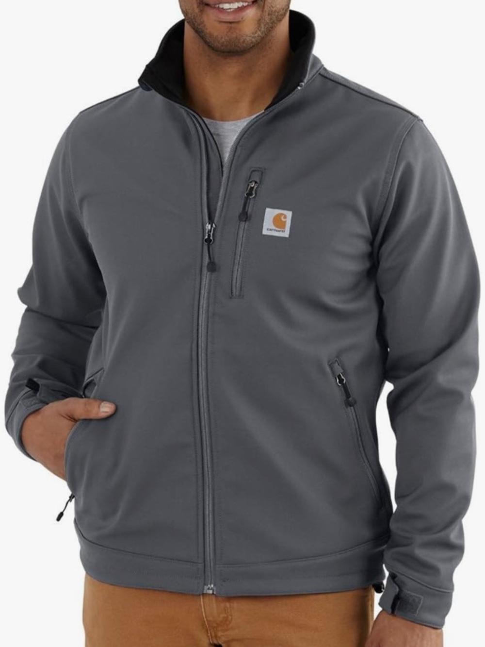 Carhartt Rain Defender Men's  Gray Softshell Performance Jacket Size XXL